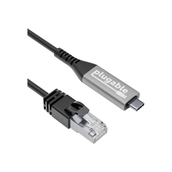 Plugable USB C to Ethernet Cable: USBC to RJ45 Ethernet Cord, Directly Connected LAN Gigabit Network Adapter