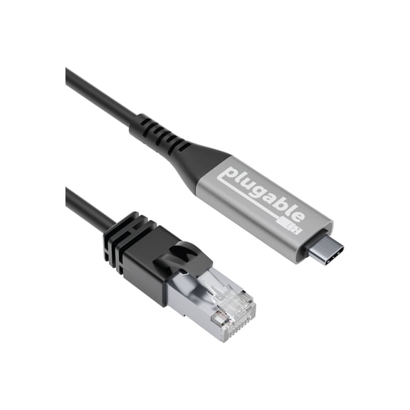 Plugable USB C to Ethernet Cable: USBC to RJ45 Ethernet Cord, Directly Connected LAN Gigabit Network Adapter