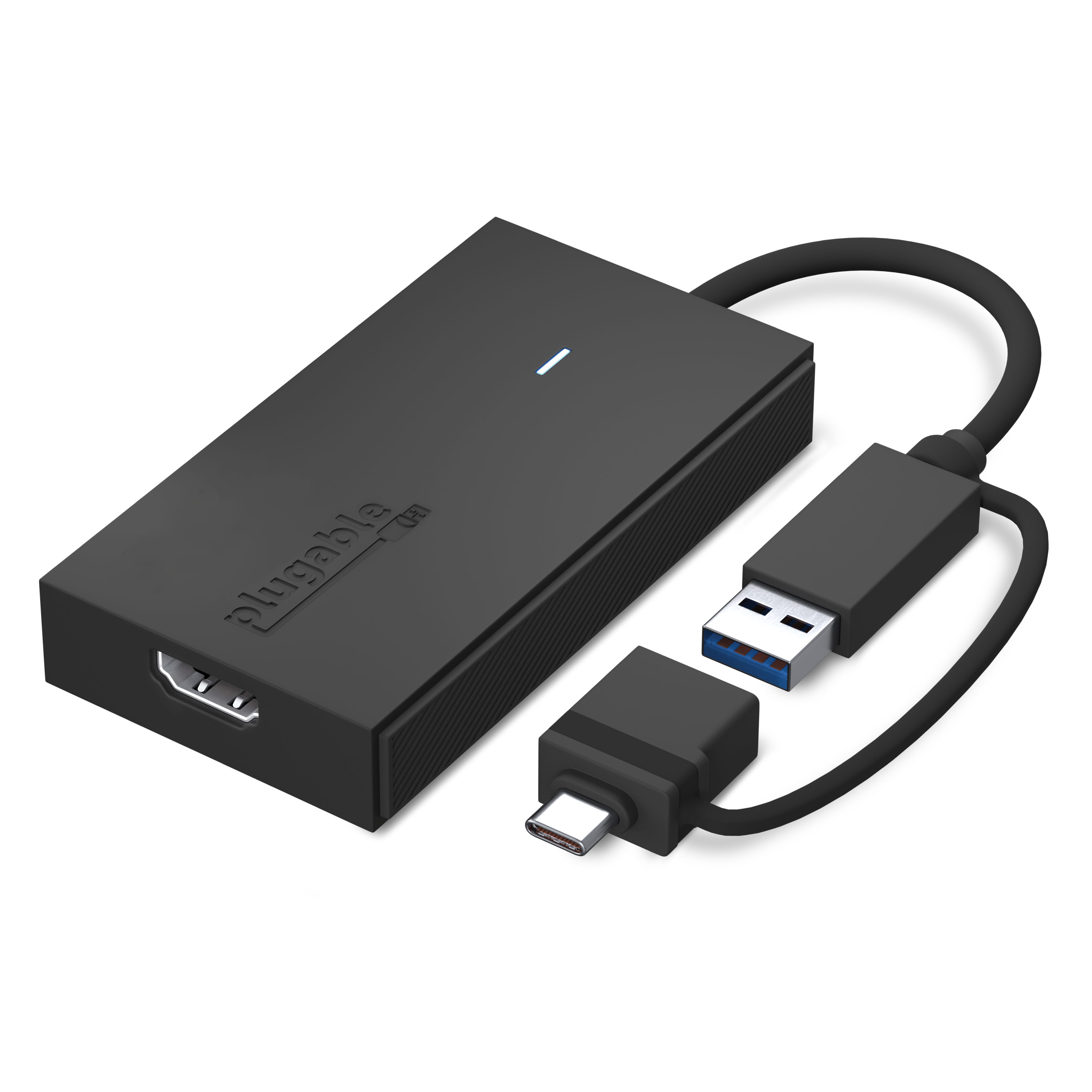 Plugable USB C to HDMI Adapter, Universal Video Graphics Adapter for USB 3.0 and USB-C Macs and Windows, Extend an HDMI Monitor up to 1080p@60Hz - image 1 of 7