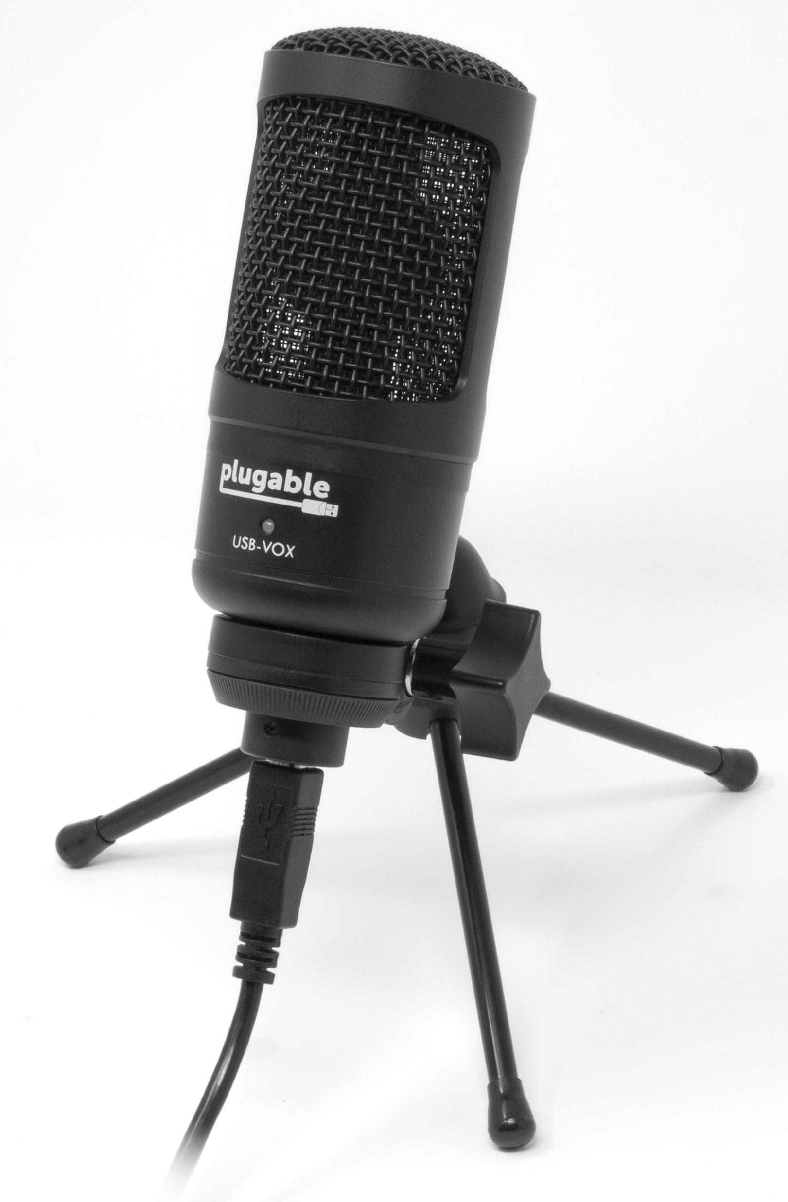 Plugable USB Studio Microphone - Podcast Microphone, Tripod Mounted Cardioid Condenser Microphone Optimized for Streaming Twitch\Mixer\YouTube\Discord (Compatible with Windows, macOS, Linux PCs) - image 1 of 7