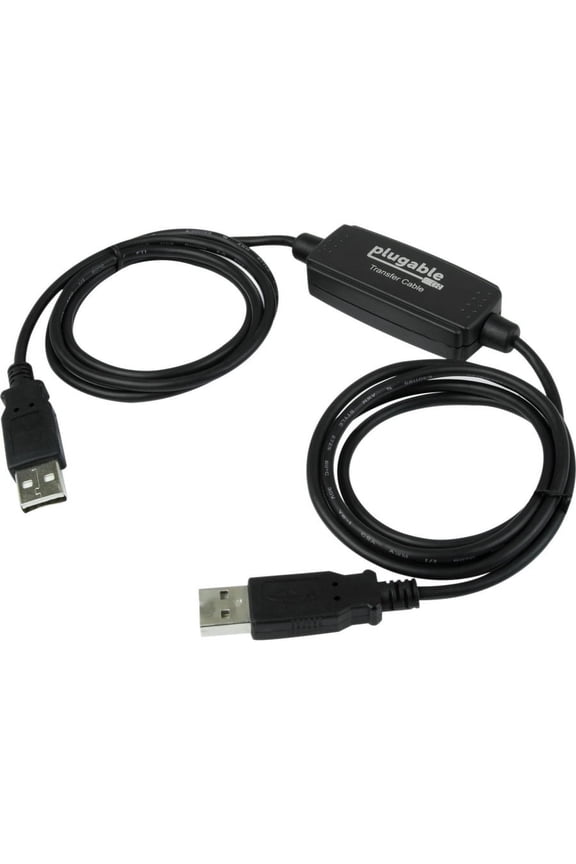 USB Transfer Cable, Unlimited Use, Transfer Data Between 2 Windows PC's, Compatible with Windows 11, 10, 7, XP, Bravura Easy Computer Sync Software Included
