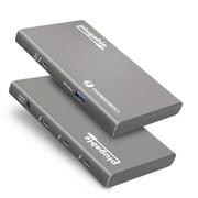 Plugable USB4 Hub, 5-in-1 Thunderbolt 4 Hub with 60W Charging, Single 8K or Dual 4K Display