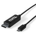 thumbnail image 1 of Plugable USB C to DisplayPort Cable 6 feet (1.8m), Up to 4K at 60Hz, USB C DisplayPort Cable - Compatible with Thunderbolt and USB-C - Driverless, 1 of 7