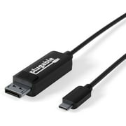 كابل USB C قابل للتوصيل إلى DisplayPort 6 أقدام ( 1.8 م ) ، حتى 4K عند 60 هرتز ، كابل USB C DisplayPort - متوافق مع Thunderbolt و USB-C - بدون سائق