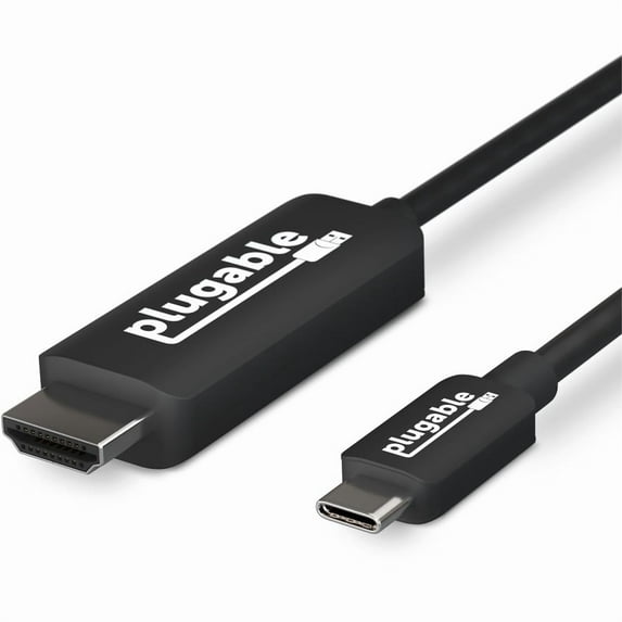Plugable USB C to HDMI Adapter Cable, Connect USB-C or Thunderbolt 3 Laptops to HDMI Displays up to 4K@60Hz