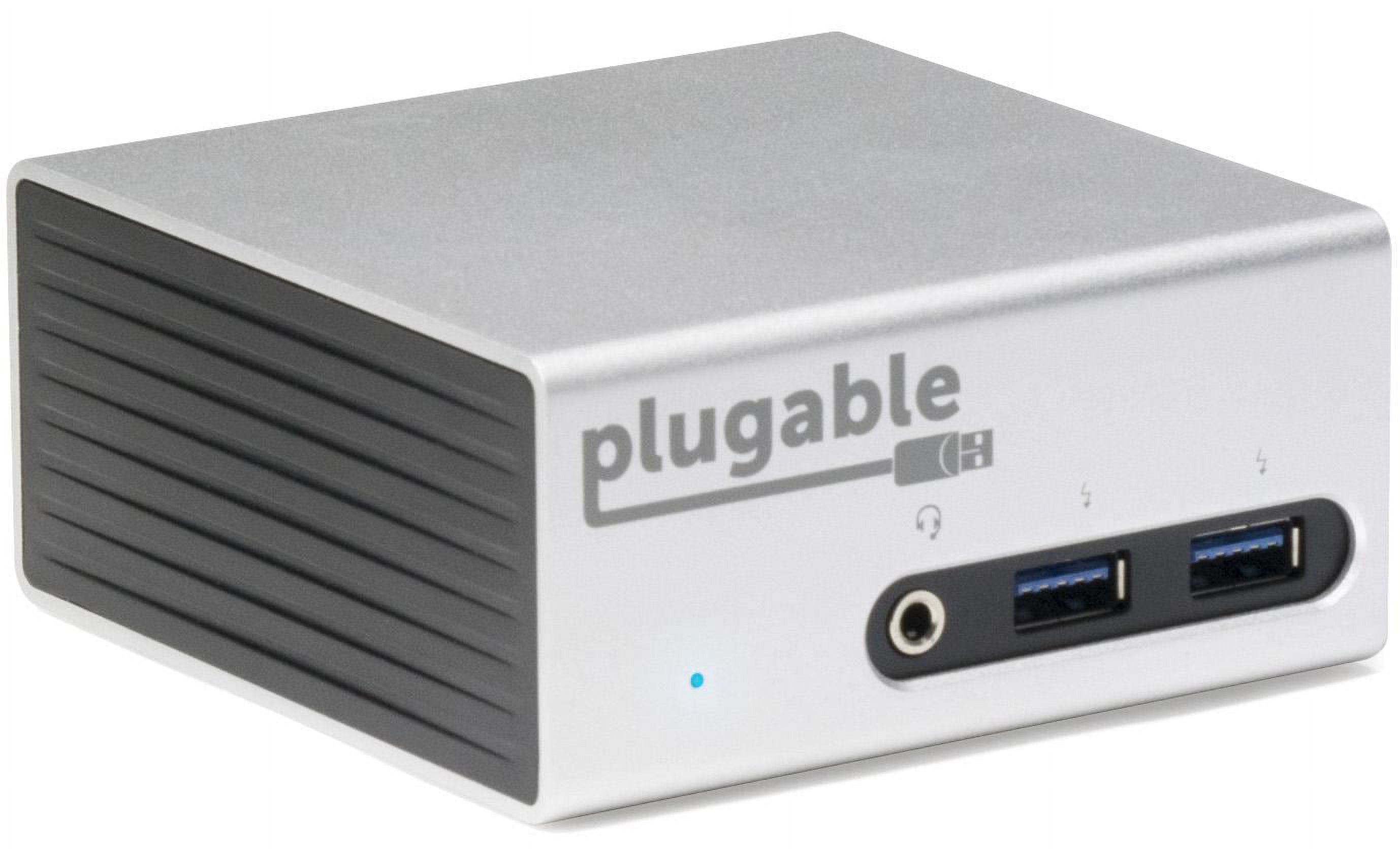 Plugable Universal USB 3.0 Docking Station with Dual Video Outputs and 4K Support for Windows 10, 8.1, 7 (HDMI and DVI or VGA, Gigabit Ethernet, Audio, 4 USB 3.0 Ports, VESA Mount Aluminum Mini)