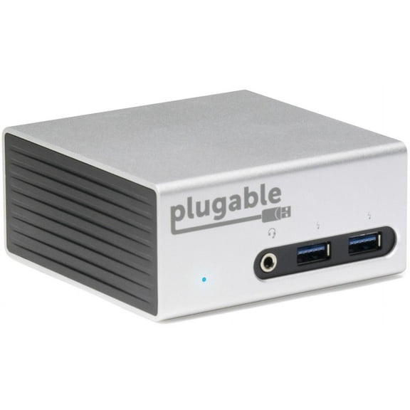 Plugable Universal USB 3.0 Docking Station with Dual Video Outputs and 4K Support for Windows 10, 8.1, 7 (HDMI and DVI or VGA, Gigabit Ethernet, Audio, 4 USB 3.0 Ports, VESA Mount Aluminum Mini)