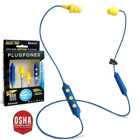 Plugfones Basic Pro Wireless In Ear Earbuds, Blue