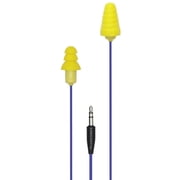 Plugfones Contractor Yellow New and Improved Line Ear Plug Earbuds Headphones with Silicone and Foam Hearing Protection