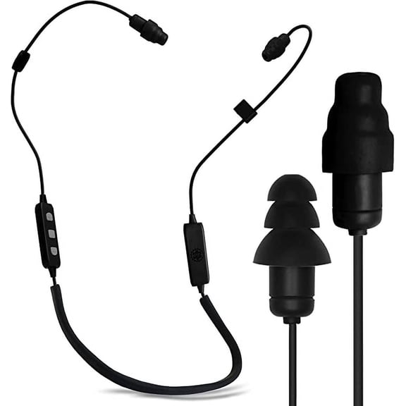Plugfones Earphones Wireless Bluetooth Replaceable Tip, Black