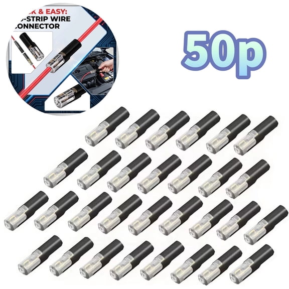 Pluggable LED Wire Connectors, 2-Pin 2-Way Universal Quick Splice Terminals, Single-Line Interlocking Detachable LED Connectors,Featuring Quick-Connect Terminals Suitable,White,50pcs