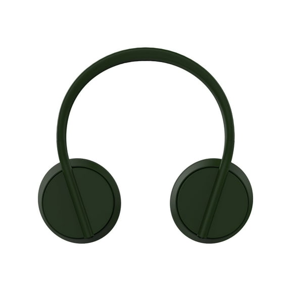 Plugged - Crown - headphones with mic - full size - wired - 3.5 mm jack - olive, graphite