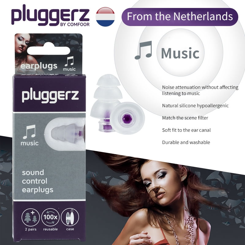Pluggerz Earplugs for Antisnoring Antinoise Aircraft Noisecancelling