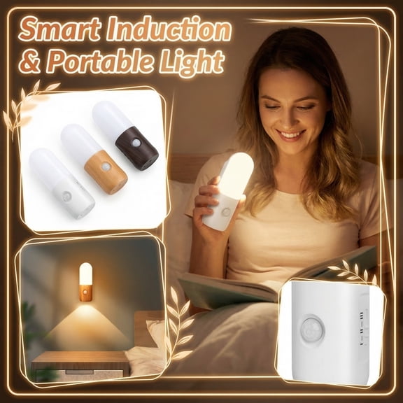 PluginMotion Night Light, Bathroom Motion Light, Led Motion Light, Dark Walnut Exterior, Night Light, Wall Plug Installation, Hallway Bathroom, 1 Pc