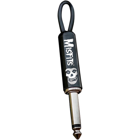 Pluginz Black Misfits Guitar Plug Keychain