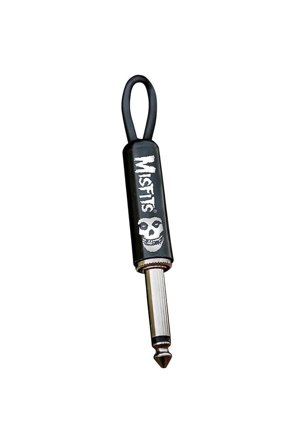 Pluginz Black Misfits Guitar Plug Keychain