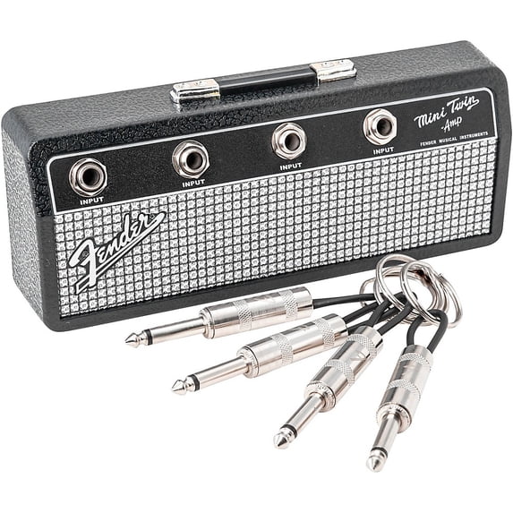 Pluginz Jack Rack Fender Black Face Guitar Amp Plug Key Chain Ring Holder Gift