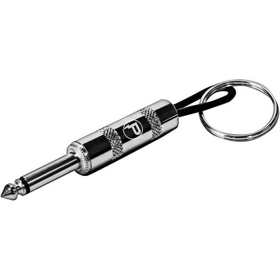 Silver Guitar 1/4' Jack Rack Key Chain Ring Keyring Keychain Gift Pluginz