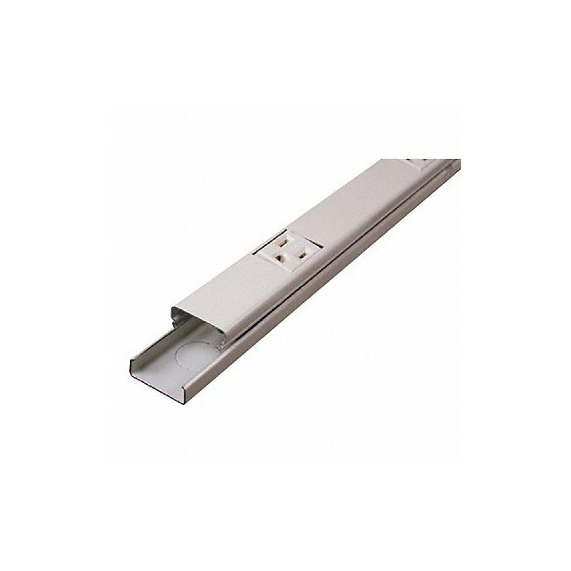 Plugmold Multi Outlet Strip 10 Single 15 Amp Outlets Steel Ivory