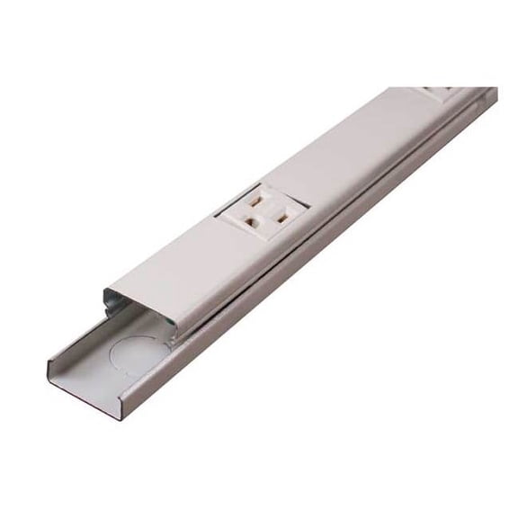 Plugmold Multi Outlet Strip 10 Single 15 Amp Outlets Steel Ivory