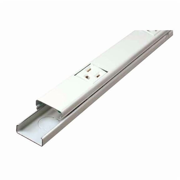 Plugmold Multi Outlet Strip 12 Single 15 Amp Outlets Steel Ivory
