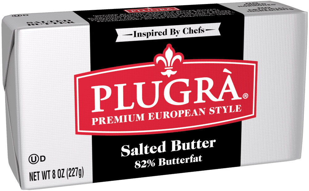 Plugr Premium European Style Salted Butter, 8 oz Solid