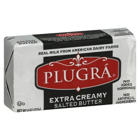 Plugra European Style Salted Butter, 8 Ounce -- 12 per case.