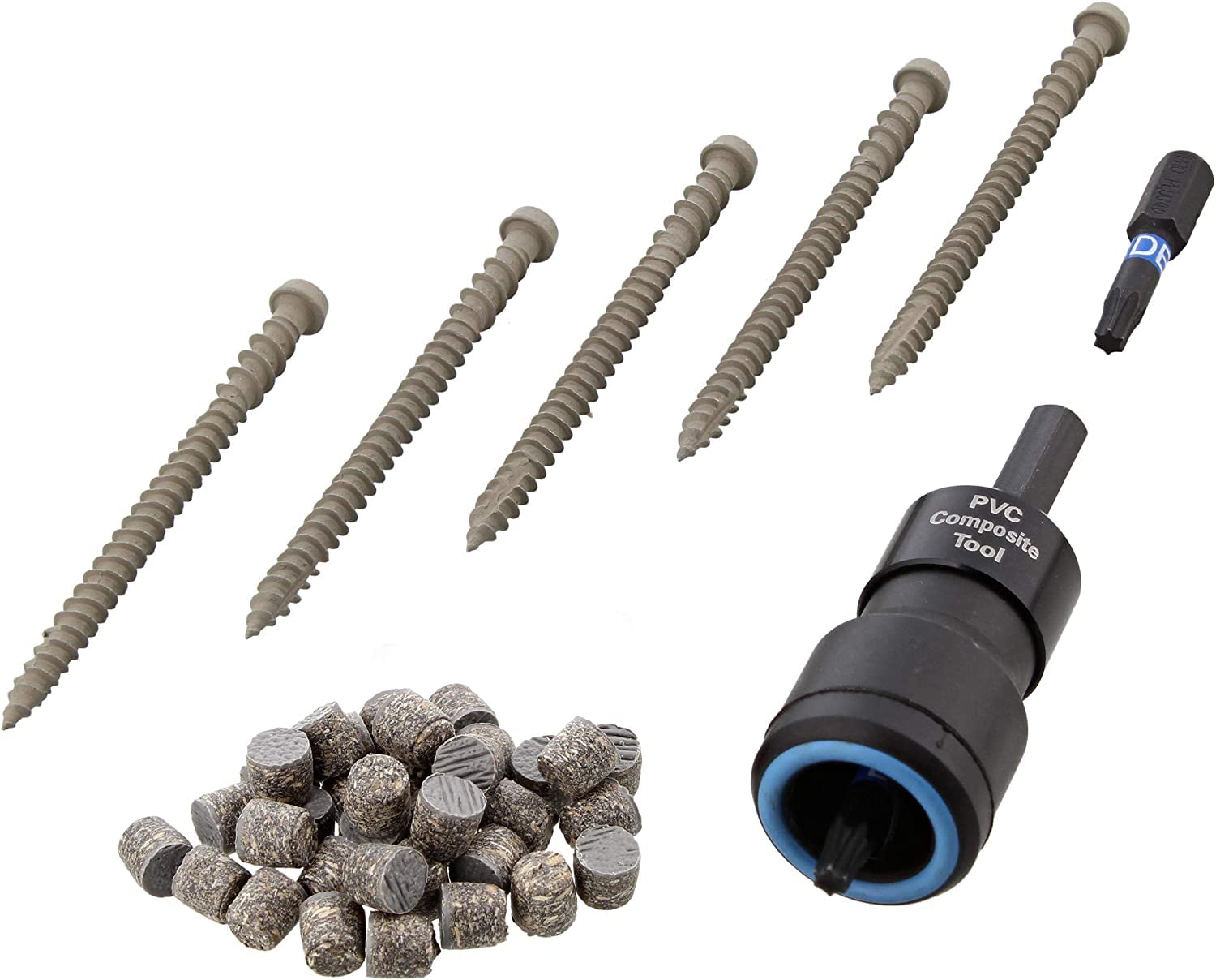 Plugs System Moistureshield Elevate PVC Composite Decking Kit 165 1/4