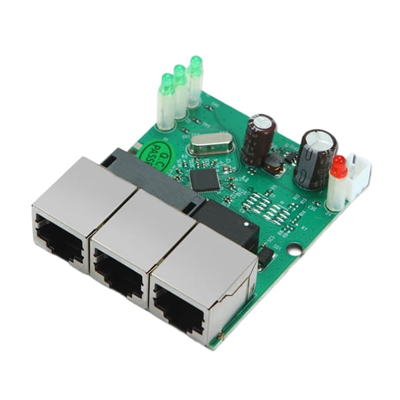 Plugs and Play 3Port 100Mbps Fast Ethernet Switches Size for Space Efficiency Wide Device Compatibility in Networks