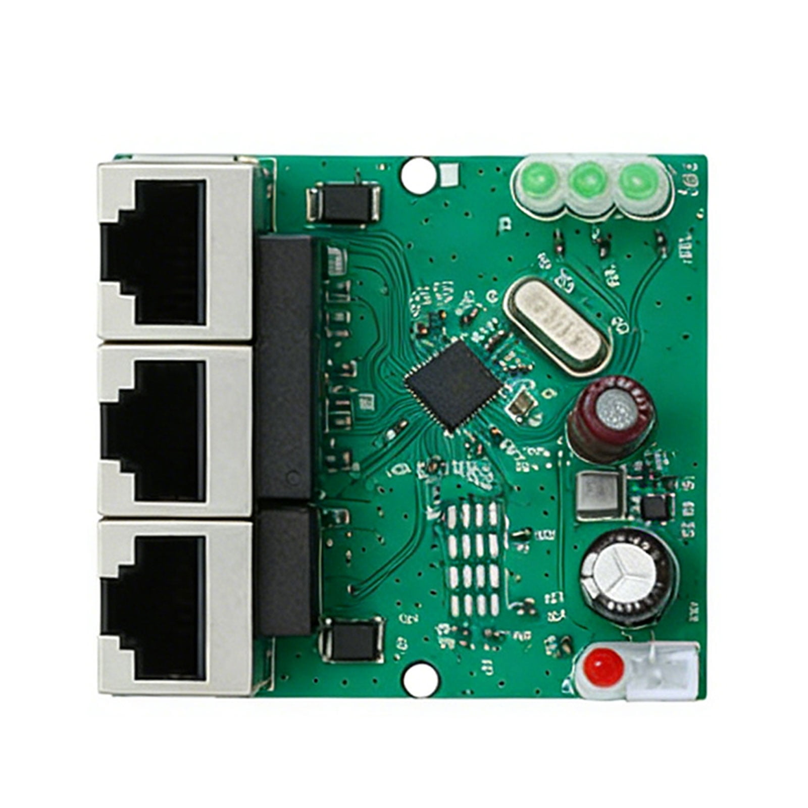 Plugs and Play 3Port 100Mbps Fast Ethernet Switches Size for Space Efficiency Wide Device Compatibility in Networks