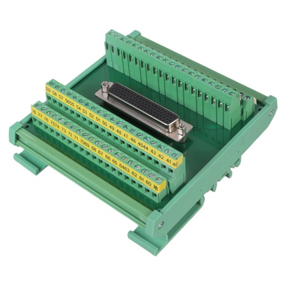 DB9 DB15 DB25 DB37 DB44 DB50 DB62 DB78 Rail Mounted Terminal Block Gold Plate Pin Insulated Housing Adapter