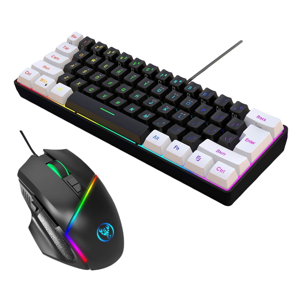 Plugs and Play Wire Keyboard Mouse Comfortable Key Multiple Systems ...