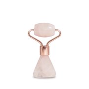 Plum Beauty 2-in-1 Rose Quartz Gua Sha and Eye Roller for Skincare