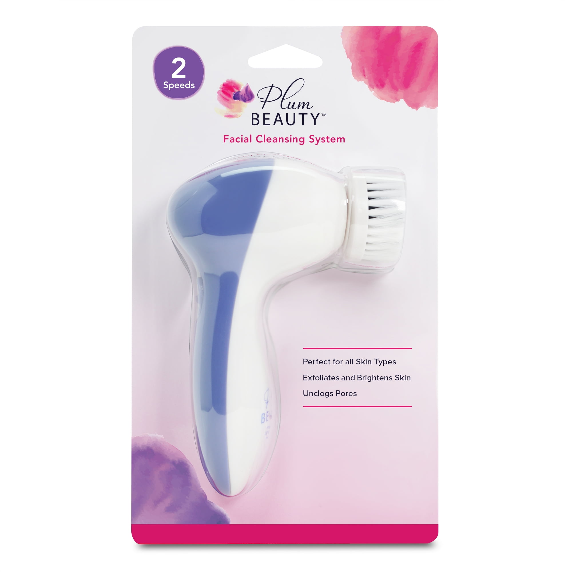 Plum Beauty Motorized Facial Cleansing Brush, 2 Speeds