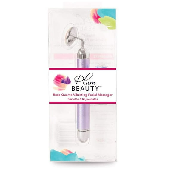 Plum Beauty Rose Quartz Vibrating Facial Massager