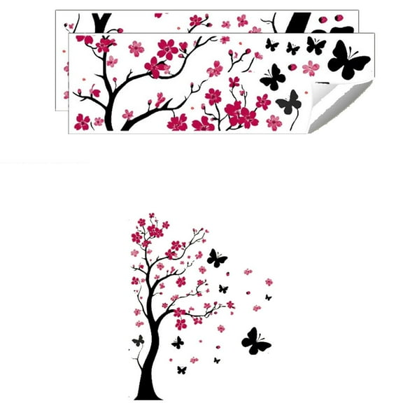 Plum Blossom Branches Butterfly Living Room Background Decorative Wall Sticker