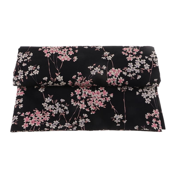 Plum Blossom Cotton Quilting Fabric 140cm Wide Sold by the Metre Black