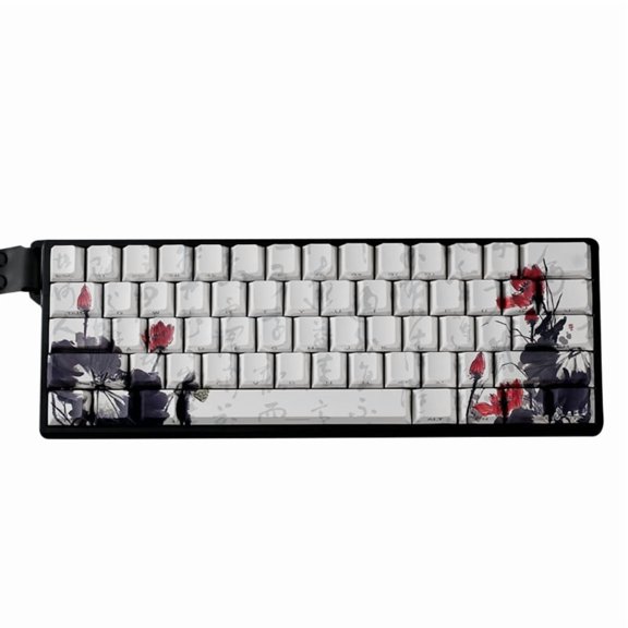 Plum Blossom PBT Keycaps for Cherry M Switches OEM Profile 60/68Key Set Oil Resistant Mechanical Keyboard Accessories