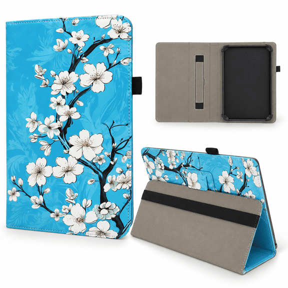 Plum Blossom Universal 10-11 Inch Android Tablet Case with Hand Strap