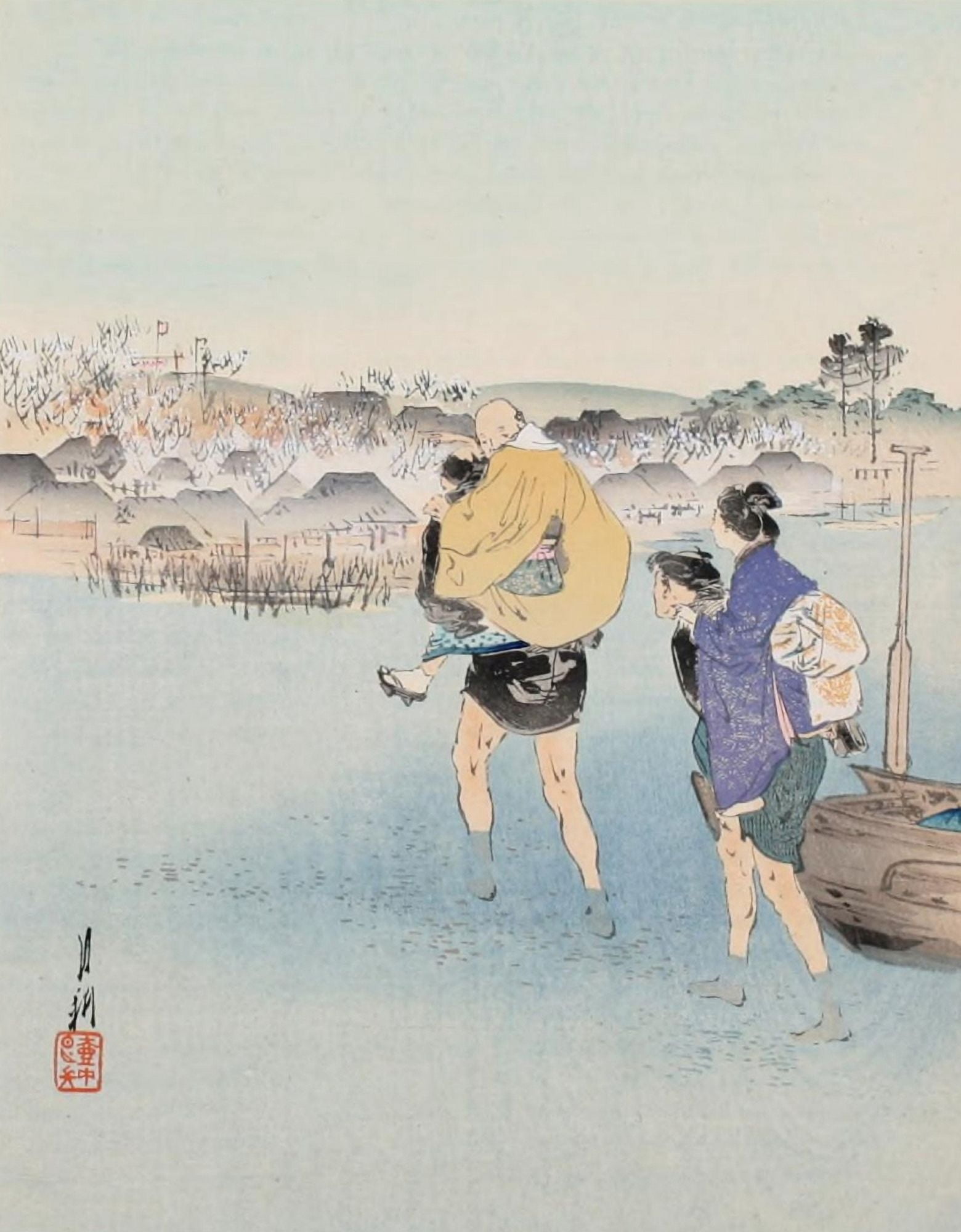 Plum Blossoms at Sugita Floral Art of Japan 1899 Canvas Art - Unknown (24 x 36)