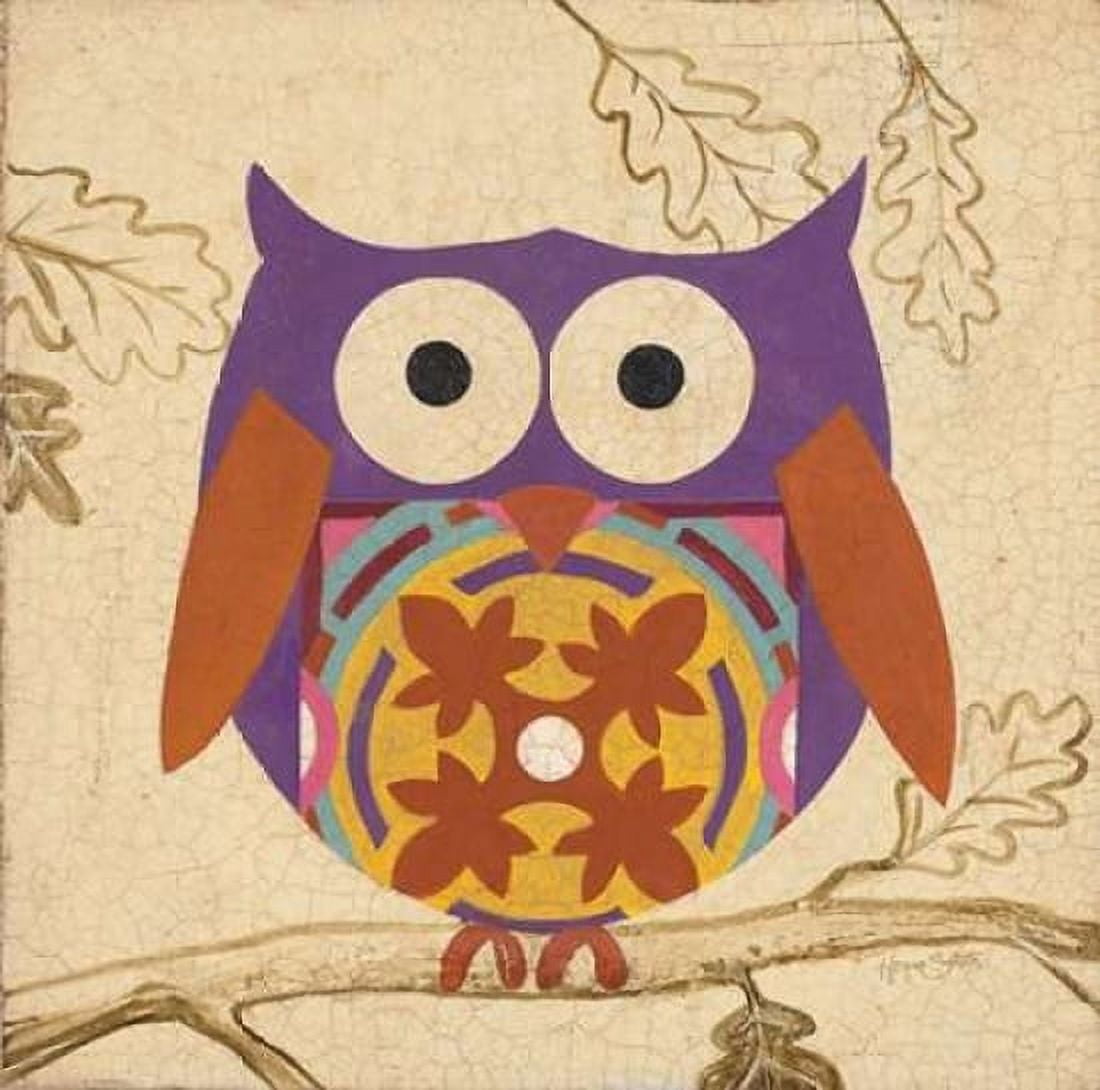 Plum Boho Owl Canvas Art - Hope Smith (24 x 24)