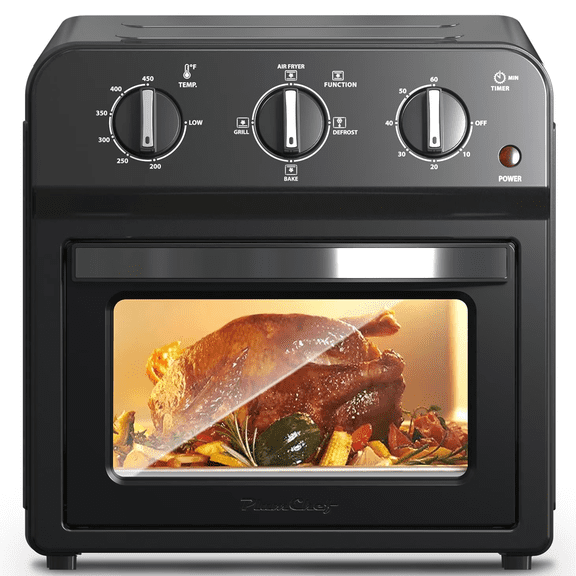 Plum Chef 13QT Air Fryer Toaster Ovens 4 Slice Toaster Large Oilless Cooker Oven Rotisserie Dehydrator Convection Oven Warm Broil Toast Bake Air Fry Oil-Free