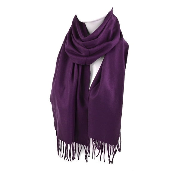 Plum Fall/Winter Scarf for Men & Women-Solid Color Soft Feel Acrylic Scarves