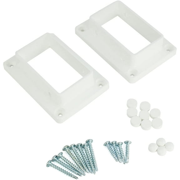 Plum Fittings 2" x 3 1/2" Slotted Handrail Bracket Kit | Screws Included | White