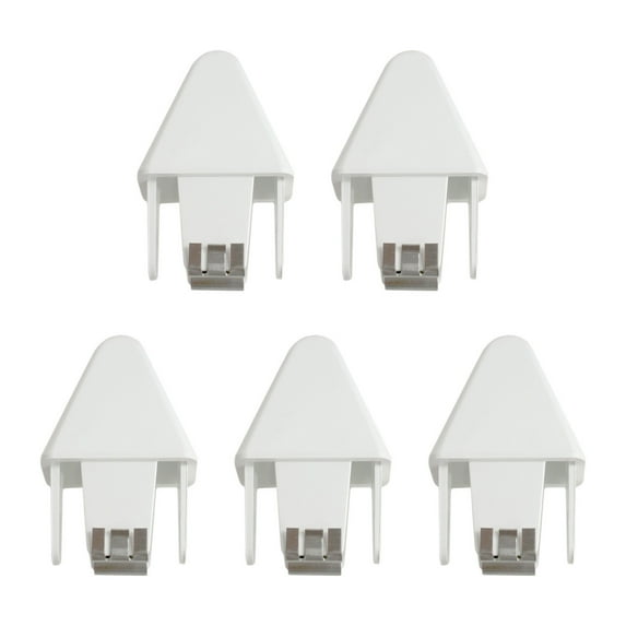 Plum Fittings 7/8" x 1 1/2" Self-Locking Sharp White Vinyl Picket Caps (Pack of 5)
