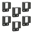 thumbnail image 1 of Plum Fittings Aluminum Fence Standard Wall Mount 1 1/4" x 1 1/4" for Rails - Residential Rail Mounts | Black | Pack of 6, 1 of 6