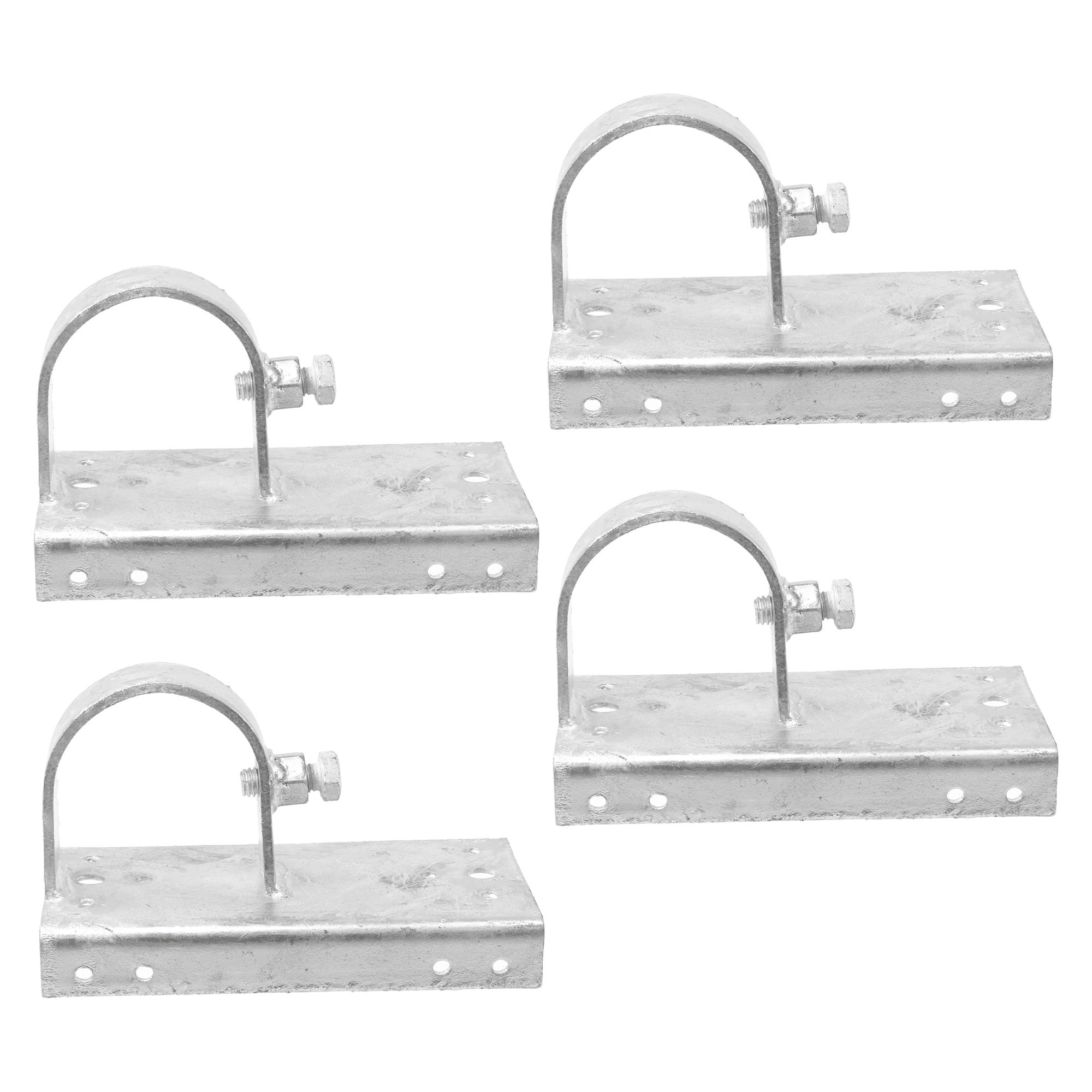 Galvanized Steel Wood to Metal Post Adapter Brackets, 6 inches