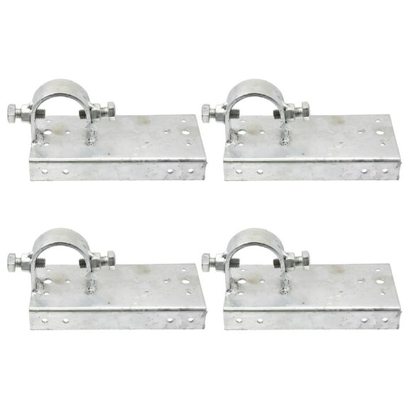 Plum Fittings Chain Link Fence 1 5/8" x 6" Wood to Steel Frame End Post Adapter (Pack of 4)