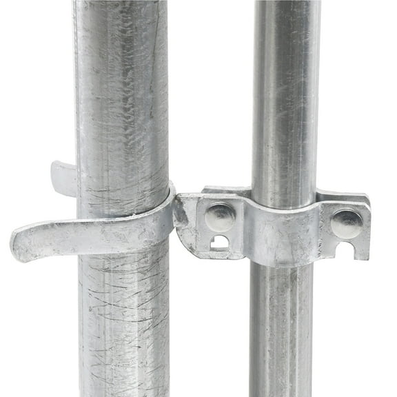 Plum Fittings Chain Link Fence Gate Latch 1 3/8" x 2" [1 7/8" OD] | Galvanized Pressed Steel