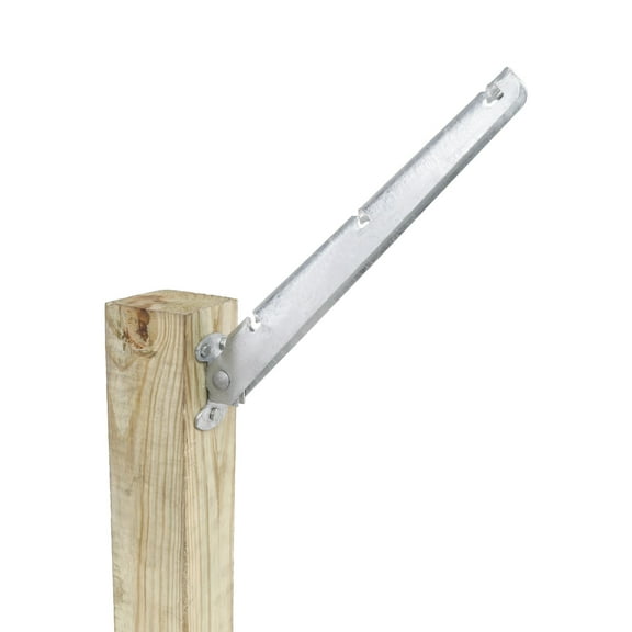 Plum Fittings Grey Steel Barb Wire Extension Arm Wall Mount 15" Long (Pack of 10)